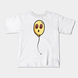 Ghost balloon cartoon face Kids T-Shirt